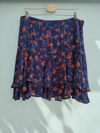 Esprit Rock blau mit Blumenmuster, Gr. 42
