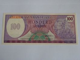 Suriname 100 Gulden Banknote, 1985, UNC, Rarität