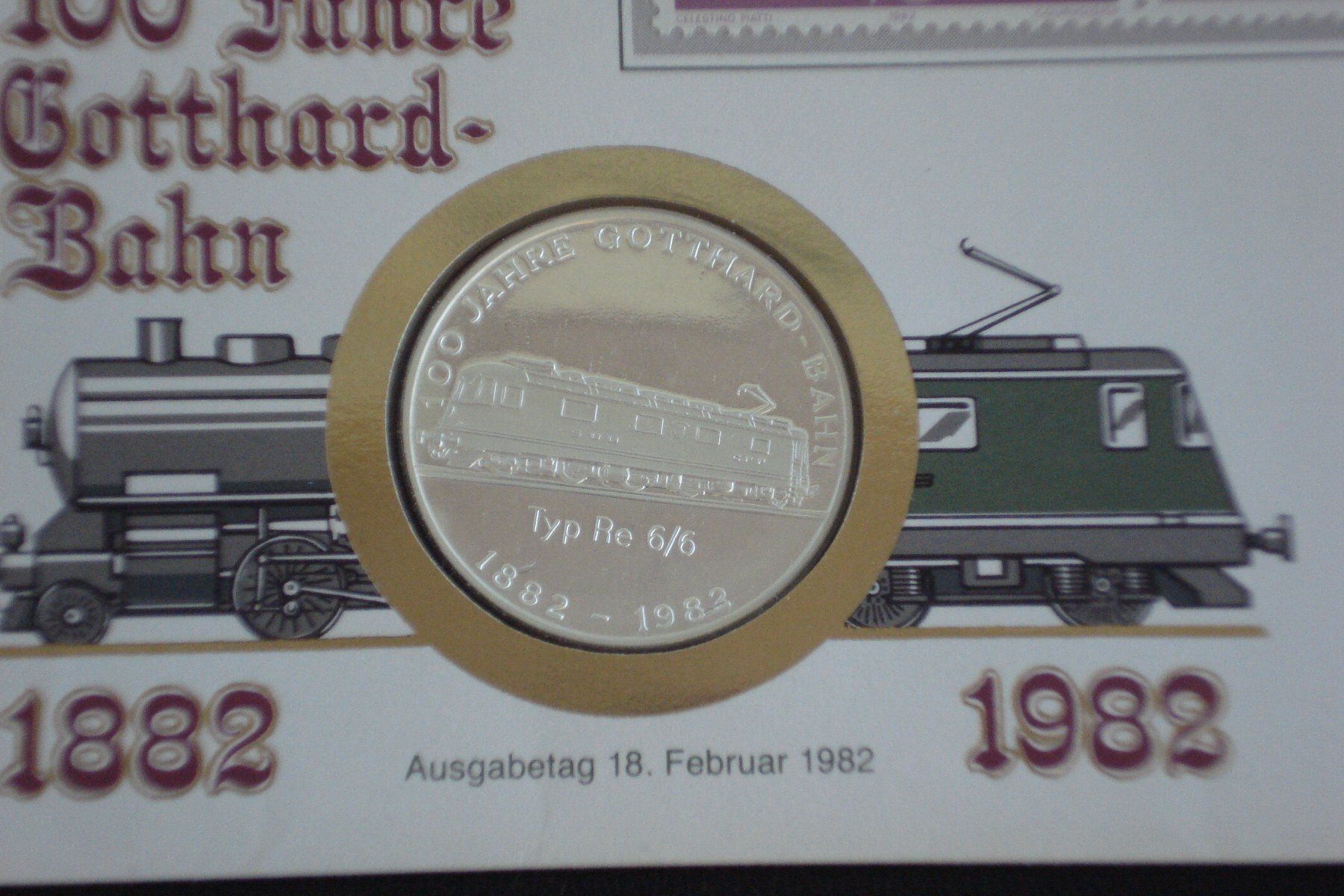 Medaglie: Silber Numis-Brief 100 Jahre Gotthardbahn – Nuovo (secondo la descrizione) da Bösingen venduto da mabo112 1