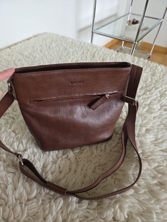 Braune Leder Umhängetasche SACCOO
