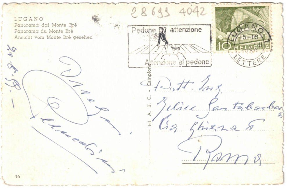 Cartoline postali: Lugano - Standseilbahn Monte Brè – Usato da Binningen venduto da Mountainrider 1