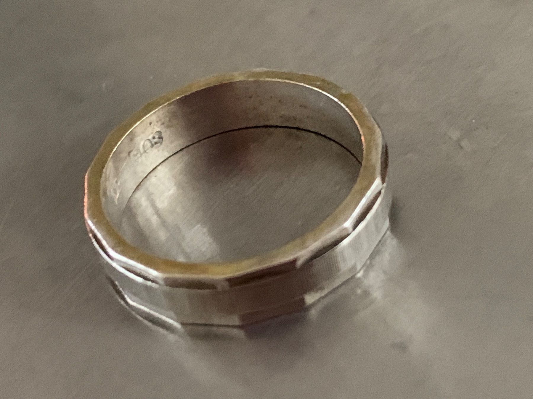 Anelli: Silberring schraffiert klassisch (50) – Usato da Dittingen venduto da Bellevista 2