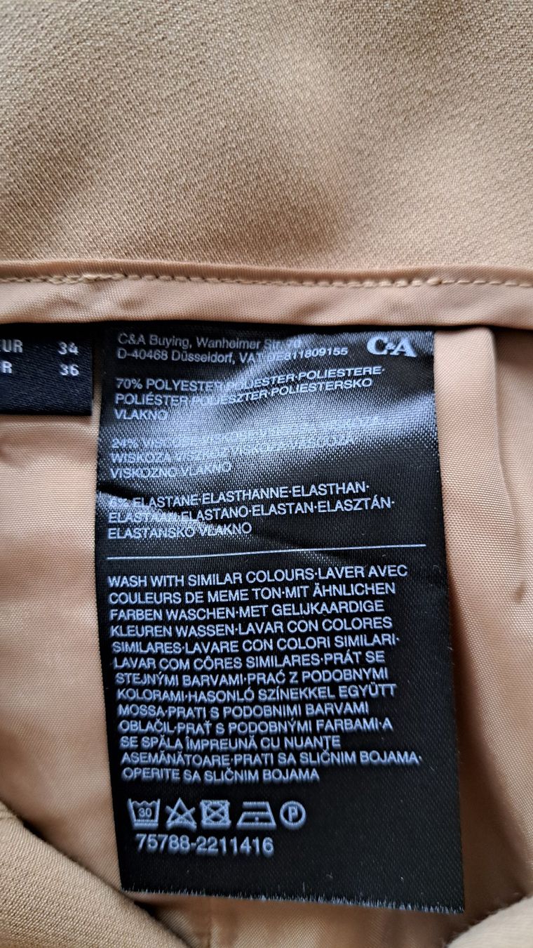 Pantaloni: Stoffhose, Gr. 34, dunkles beige – Usato da Waldkirch venduto da alwiwasg 4