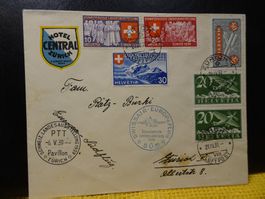 6.V.39., SWISSAIR EUROPAFLUG SÜD, HOTEL CENTRAL ZÜRICH