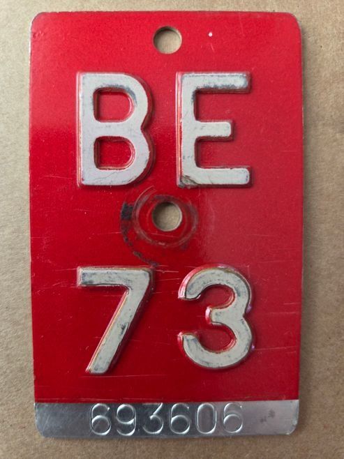 Sachs Ecriteaux: Velonummer BE 73 plaque velo – D'occasion à Schenkon par Uhu007