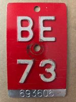 Velonummer BE 73 plaque velo