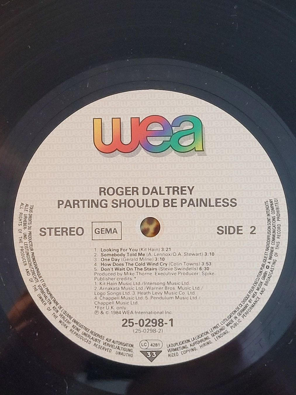 Schallplatten: Vinyle Roger Daltrey - Parting Should Be Painless – Gebraucht aus La Chaux-de-Fonds von reu_kx5l 8