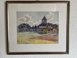 Aquarell, Armin Bieber, Schloss