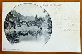 Gruss vom Blauseeli ! Litho 1901