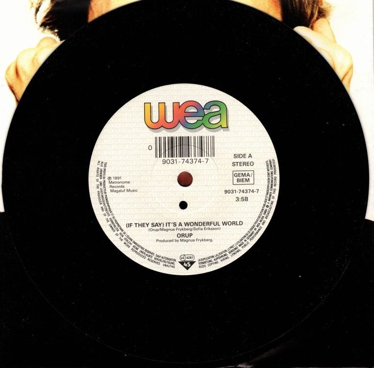 Dischi in vinile: ORUP  --  It`s a wonderful word   Single7 – Usato da Rheinau venduto da asteng