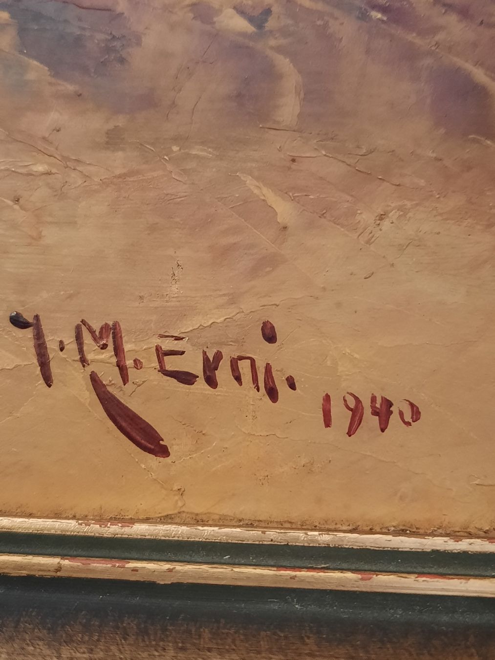 Dipinti: Oelbild von I.M.Erni 1943 – Usato da Busswil BE venduto da balu37 1