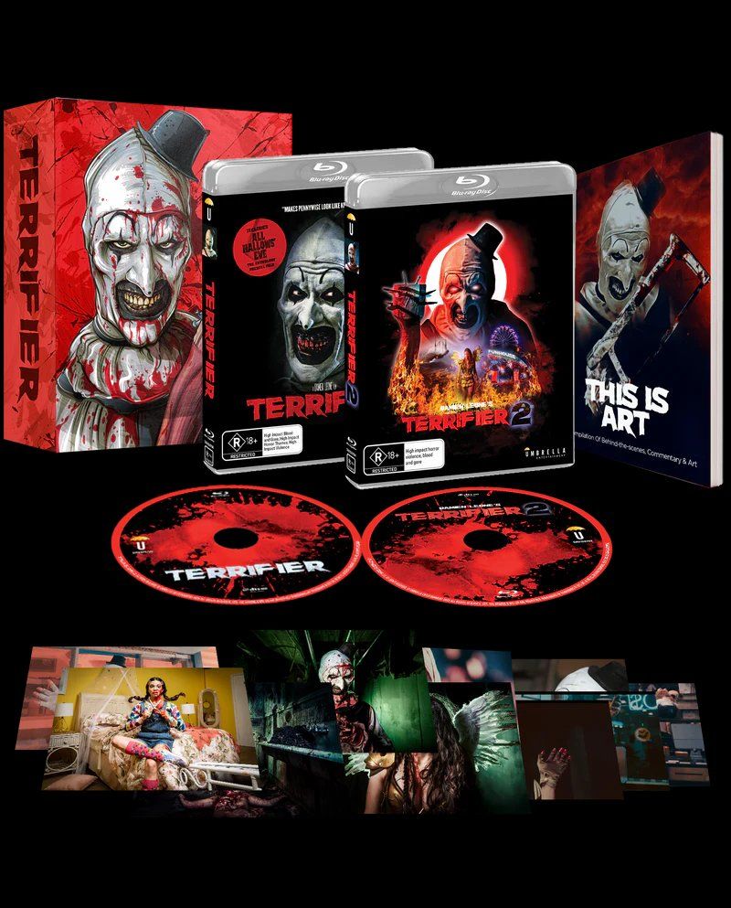 Alle DVDs: Terrifier, Terrifier 2 +Exclusive Slipcase +Book - Blu-ray – Neu (gemäss Beschreibung) aus Zürich von Malcom 7