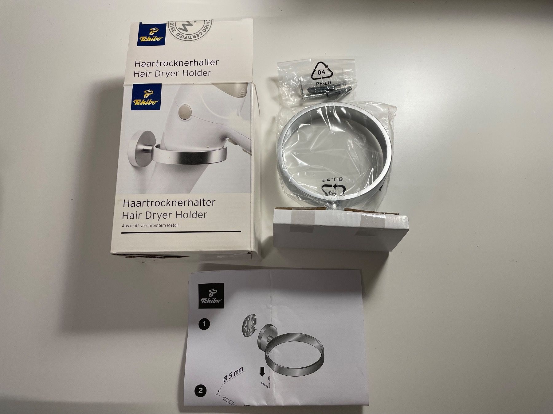 Supporti a parete: Haartrocknerhalter – Nuovo e nell'imballaggio originale da Basel venduto da Robyn20 2