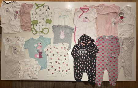 18 items Baby Girl Bundle Size 62-68, 3-6 Months