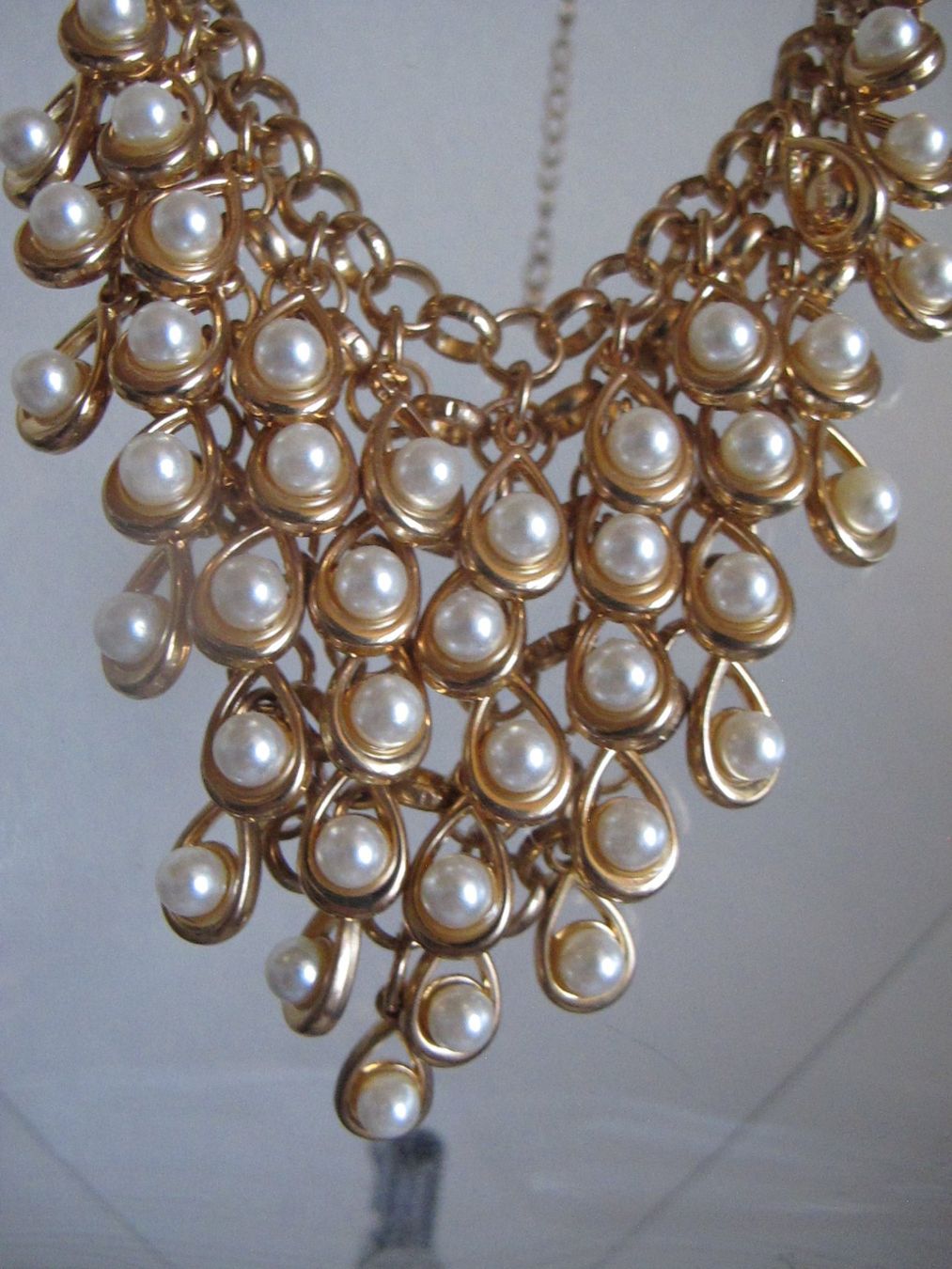 Colliers: Elegante Goldkette mit Perlen, Statementkette – D'occasion à Löhningen par Chimae67 3