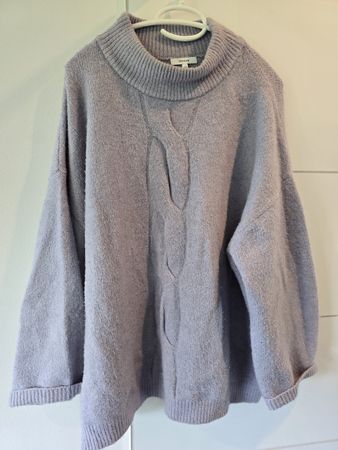 Damenpullover von OPUS, grau mit Zopfmuster, Grösse 44