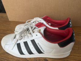 Adidas Superstar white sneakers - size 41.5, used