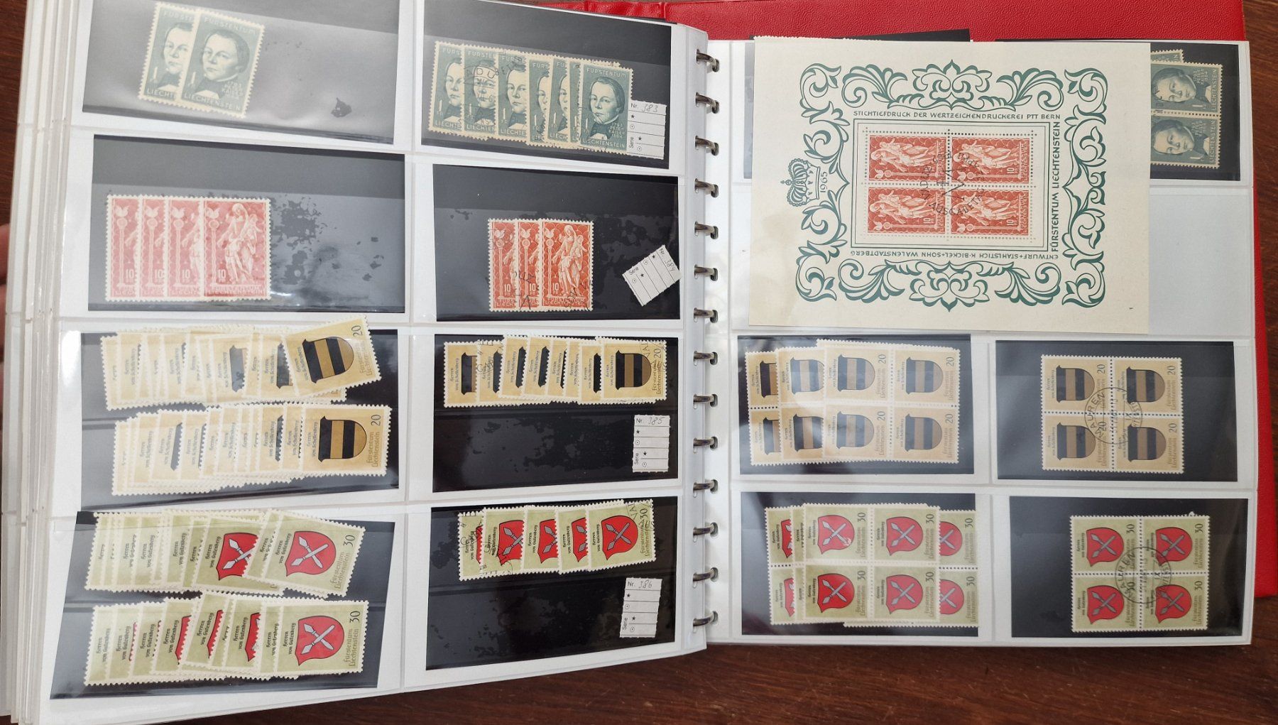 Alle Briefmarken: MEGA Lagerbuch FL 353-477 ** & o / einzel & 4-er Blocks + – Gebraucht aus Aesch LU von briefmarken.uray 7