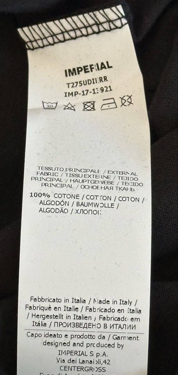 T-shirt: T-shirt nera in cotone Imperial **NUOVA** – Nuovo (secondo la descrizione) da Castel San Pietro venduto da Moregi 6