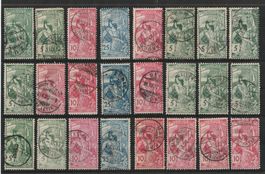 sauberes Lot Weltpostverein UPU 1900, gestempelt
