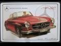 Blechschild 3D-MERCEDES BENZ 190 SL ROT