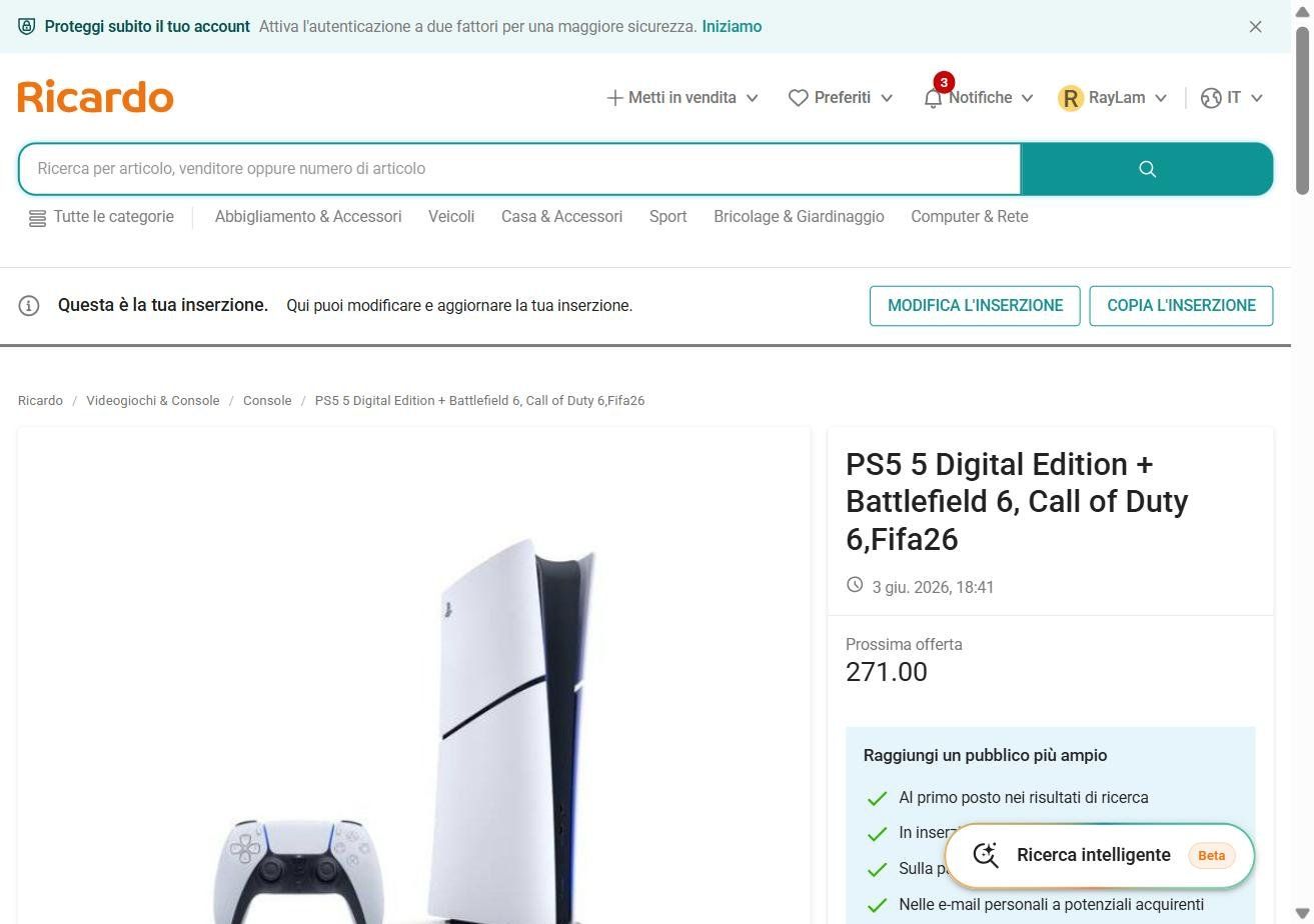Sony Consoles: PS5 Digital Edition – D'occasion à Zürich par RayLam