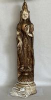 80 cm Vintage Gips-Tischlampe Asiatische Skulptur Leuchte