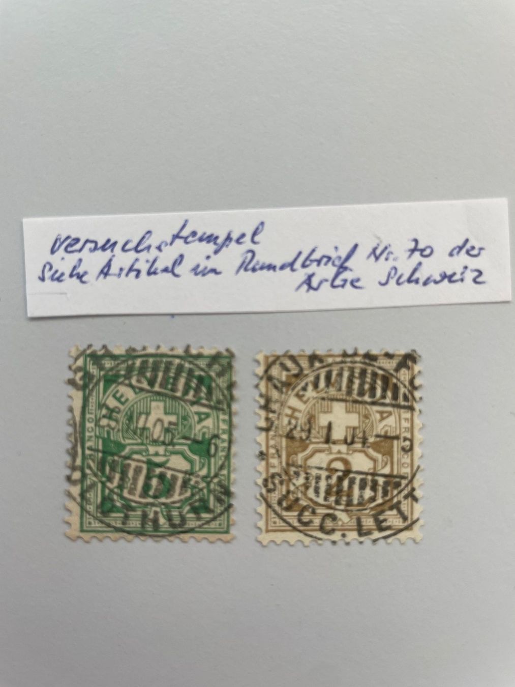 Tous les timbres: Ziffermuster lot, Versuchstempel – D'occasion à Küssnacht am Rigi par POSTOMASTER