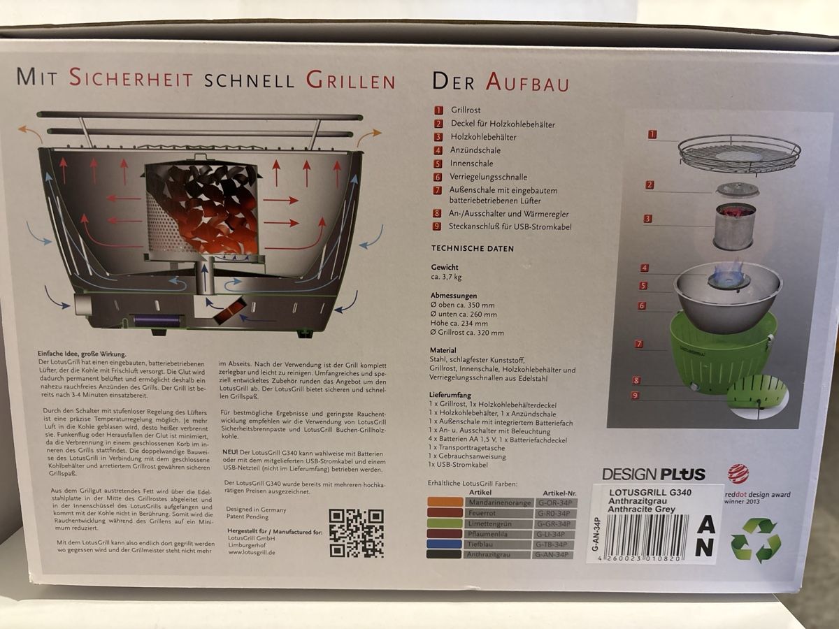Griglie: Original verpackter Lotus Grill G340 – Nuovo e nell'imballaggio originale da Malans GR venduto da fraesteve 2