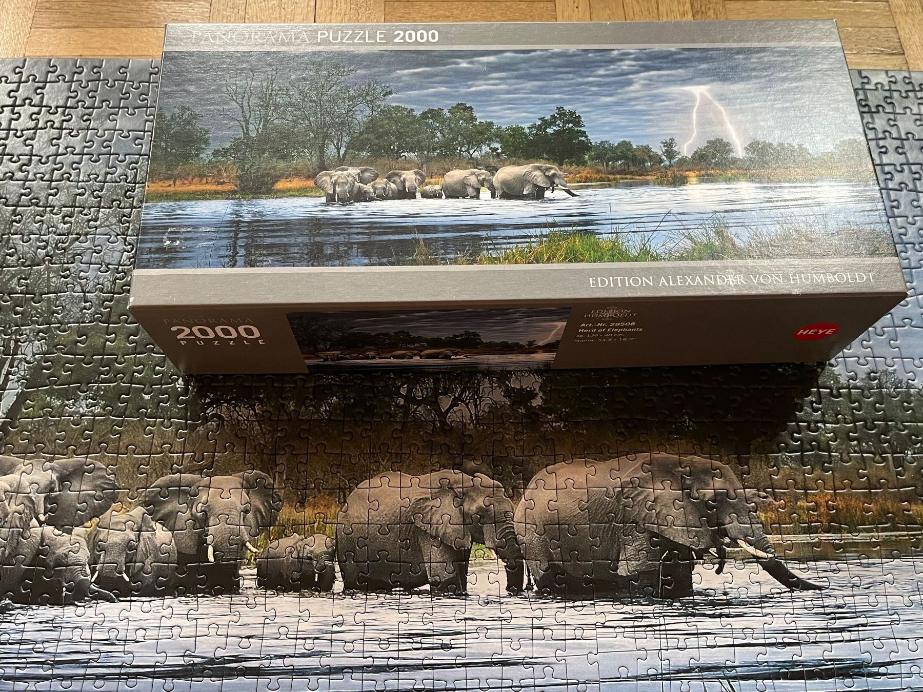 Heye Puzzles: Panorama Puzzle 2000 Teile Elefanten Gewitter – Gebraucht aus Zürich von Gurkis 2