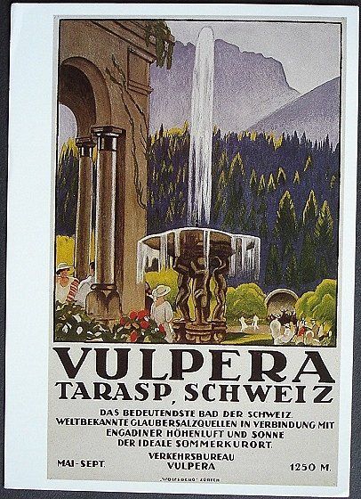 Ansichtskarten: VULPERA TARASP Werbung Bad Höhenluft & Sonne – Gebraucht aus Jona von philajona