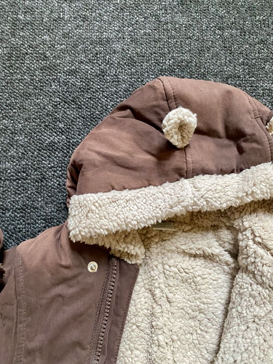 Babyanzüge: Süsser Winteroverall Gr.68 Braun Bärchen Ohren – Gebraucht aus Worben von Teddy112 3