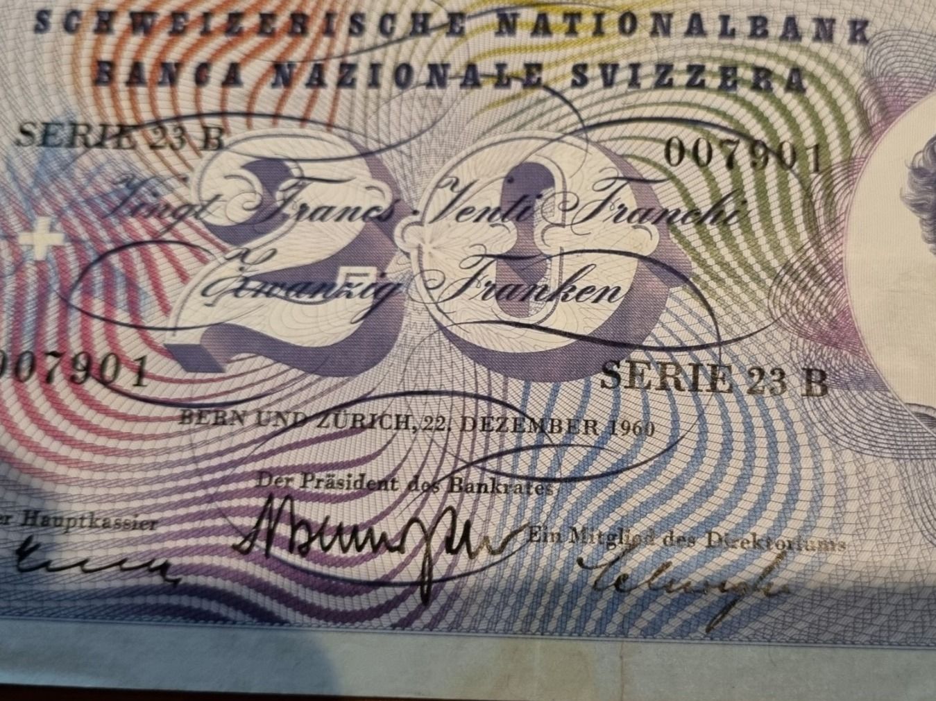 Banconote: Note 20 FR Dufour 1960 – Usato da Bure venduto da chap981 1