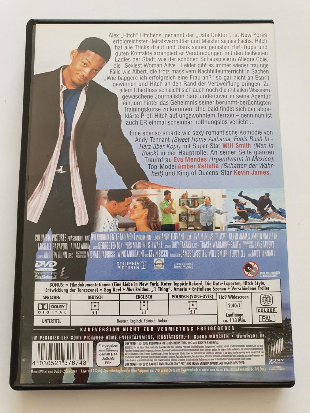 Tutti i DVDs: Will Smith ist HITCH der Date Doktor – Usato da Oberdorf BL venduto da BaldenEagle 1