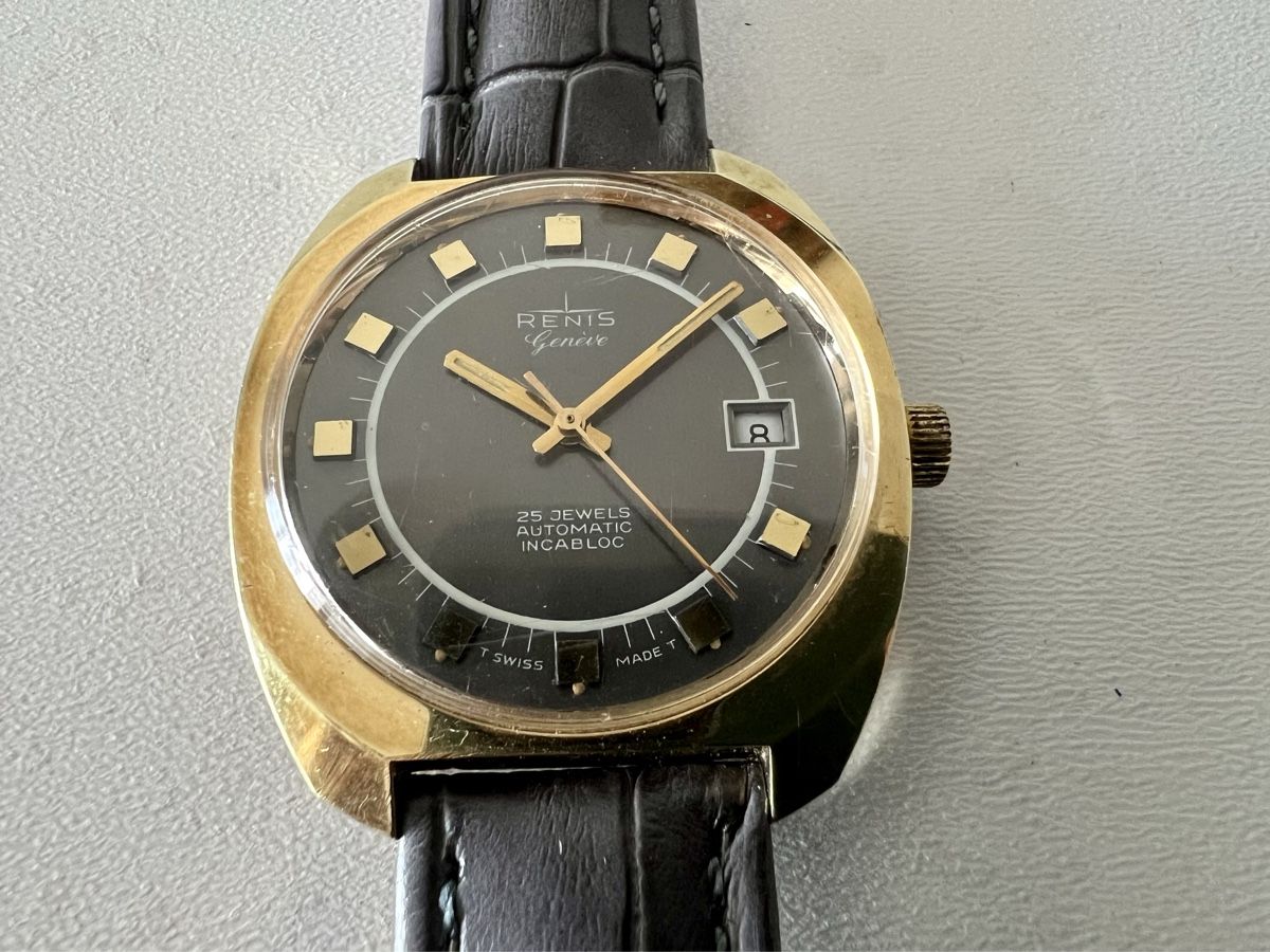 Orologi: RENIS Genève automatic gold-plated wristwatch – Usato da Le Mont-sur-Lausanne venduto da LycaGallery 7
