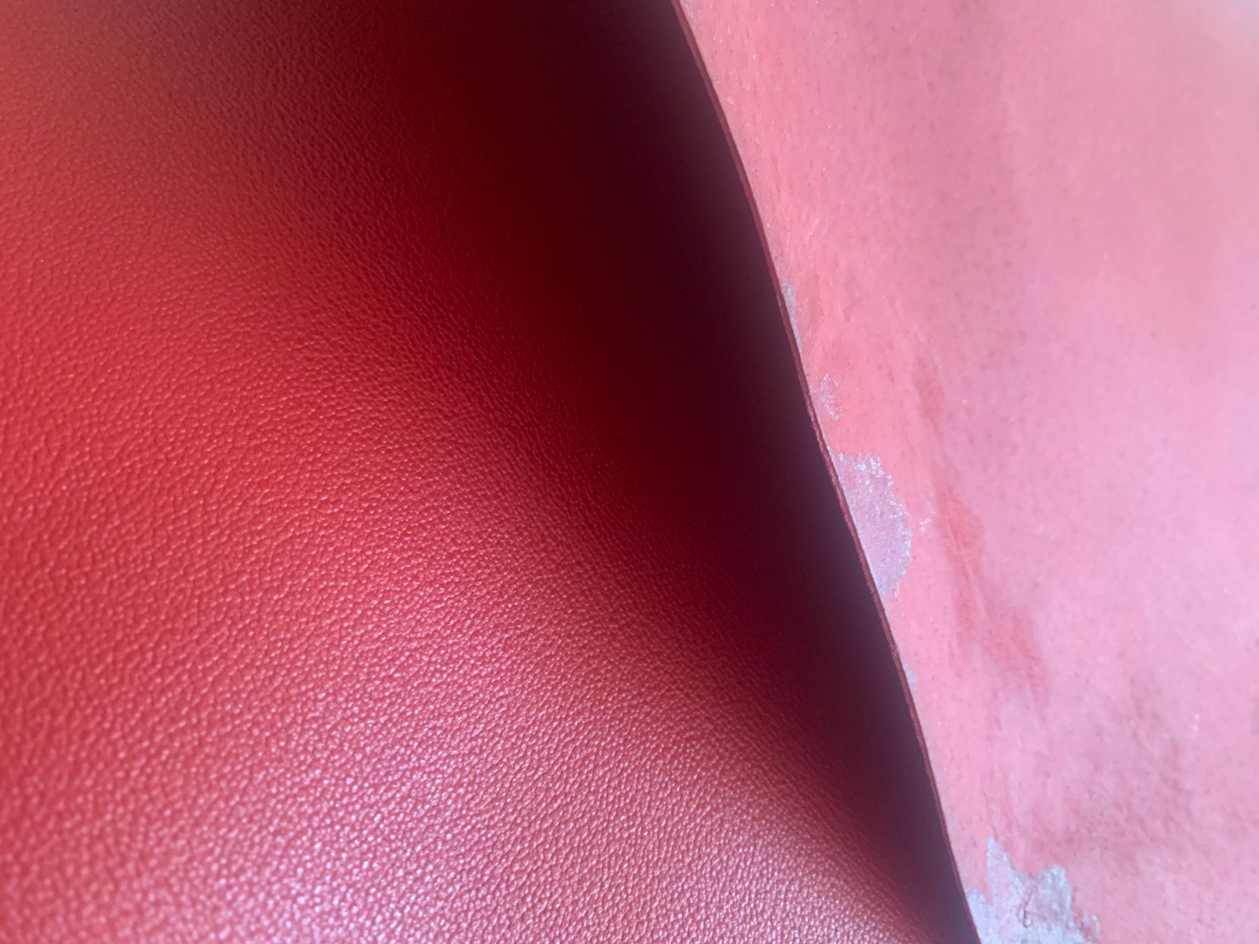 Stoffe: 1 Lederstück, Lederhaut, Leder, Rot, ca. 1mm – Neu (gemäss Beschreibung) aus Worb von farben20zauber