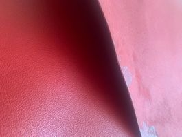 1 Lederstück, Lederhaut, Leder, Rot, ca. 1mm