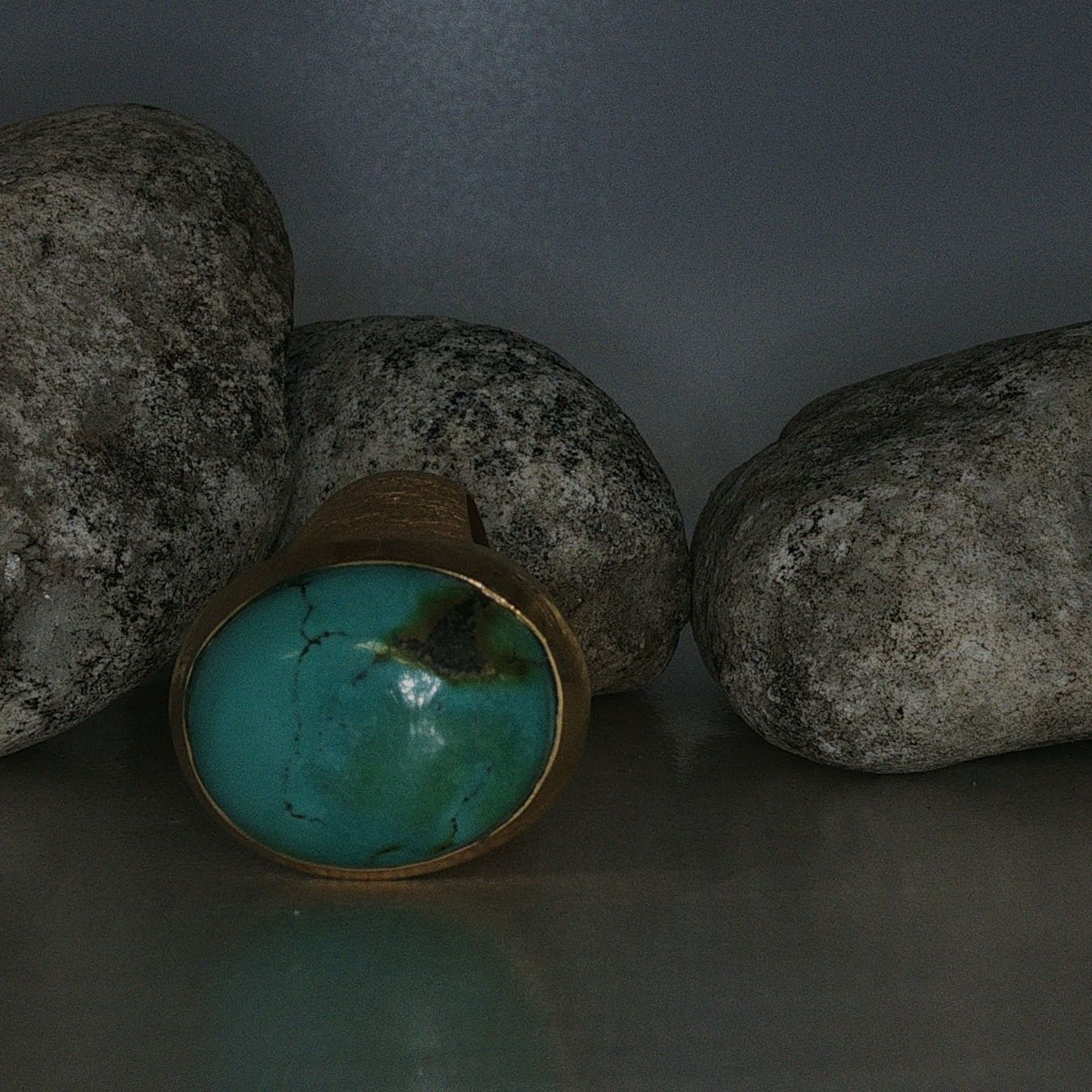 Olga Ribler Ringe: Statement Silber Ring 925 mit Türkise Grösse 53 – Neu (gemäss Beschreibung) aus Luzern von Schmuckoutlet 7