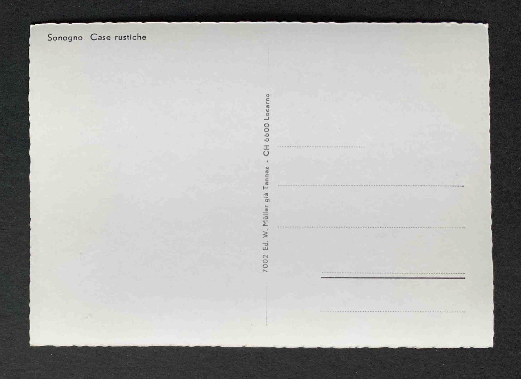 Cartoline postali: AK Sonogno Case rustiche – Usato da Goldau venduto da artelier1 1