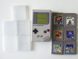 Konsole Nintendo Game Boy + 6 Spiele (Mario Land, Tetris…)