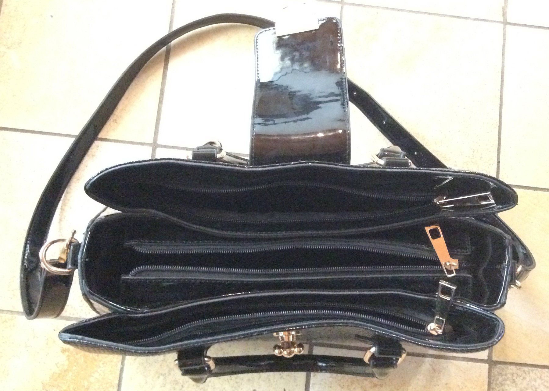 Borse da donna: Handtasche Lack - Snake / Krokodil / Reptil – Nuovo (secondo la descrizione) da Weisslingen venduto da EmpathyRose 2