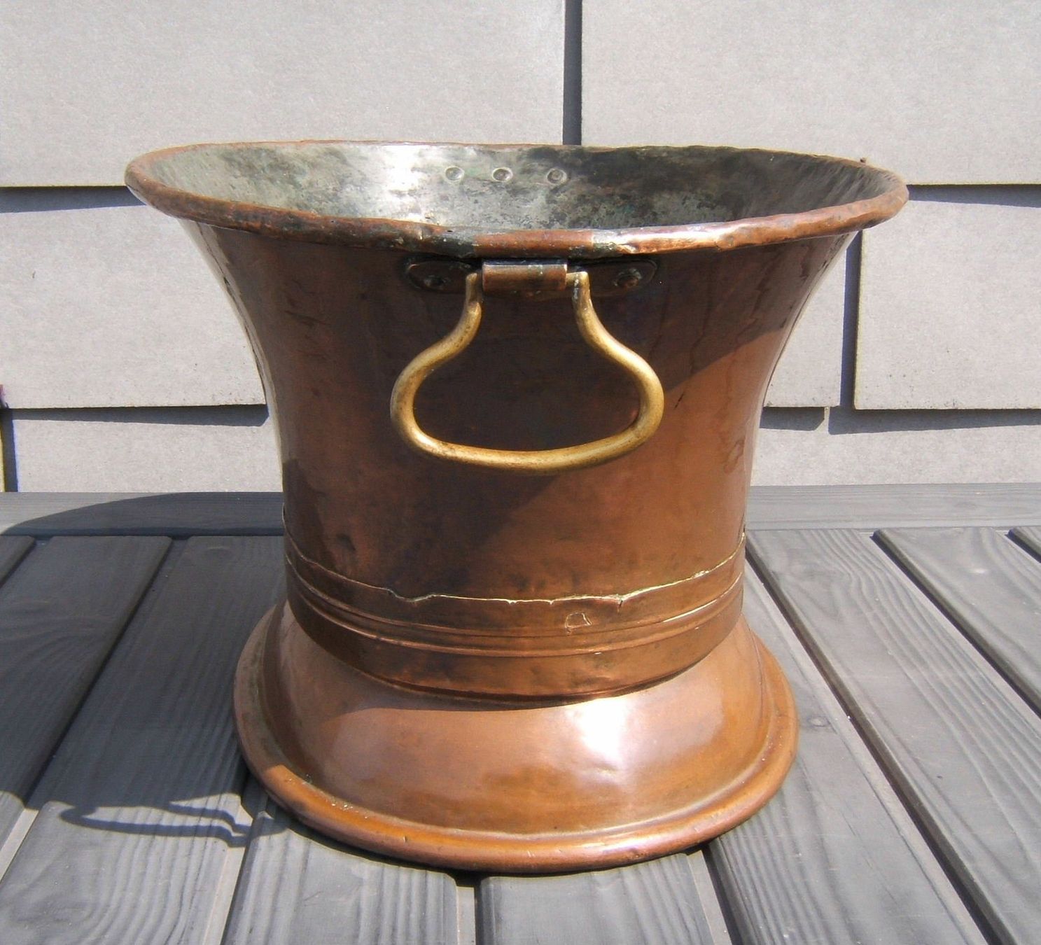 Pentole: GROSSER, ALTER KUPFER KESSEL MIT 2 GRIFFEN – Usato da Brunnen venduto da Nonne04 4