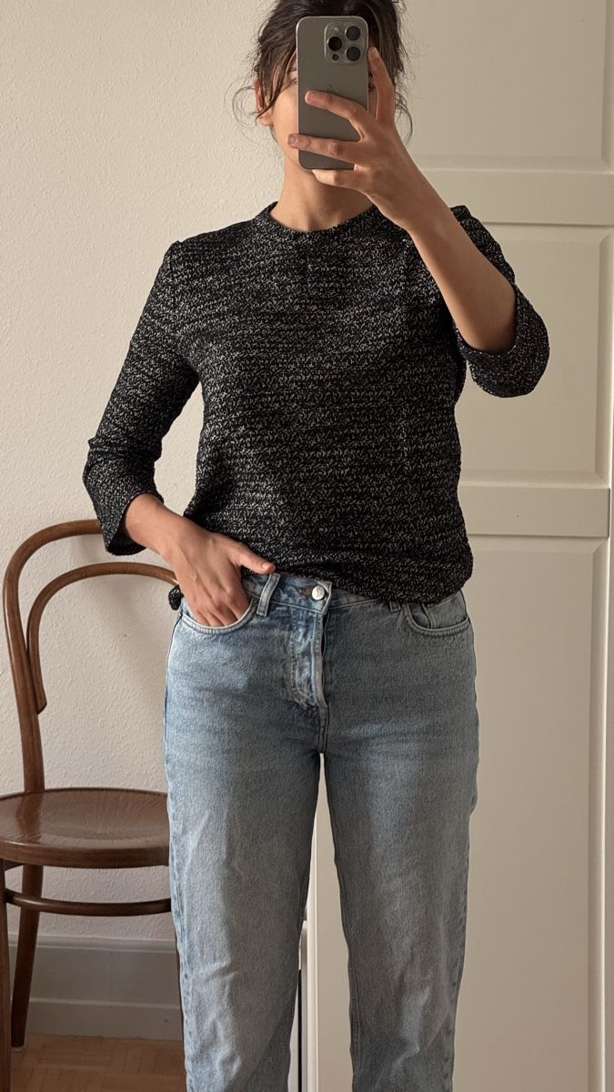 Mango Maglioni & Felpe: Schwarz/weisser Pullover Gr. M von Mango – Usato da Zürich venduto da Aya03