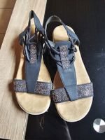 Rieker Sandalen blau mit Steinen Grösse 39