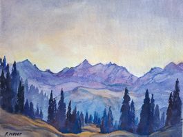 Aquarell Ferdinand Meyer-Streiff Braunwald Charenstock GL