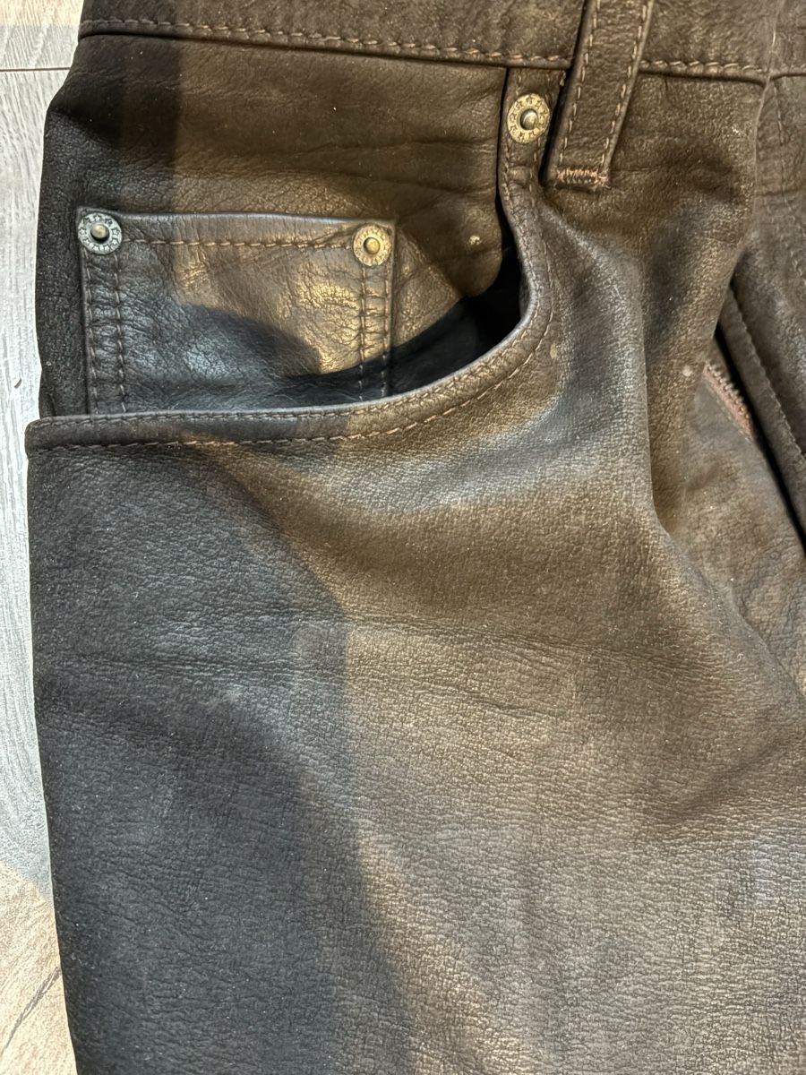 Pantaloni: HOSE LEDER büffel nubuk – Usato da Herzogenbuchsee venduto da warrior77 8