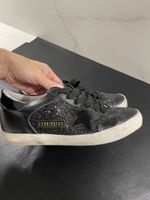 Sneakers, schwarz mit Glitter