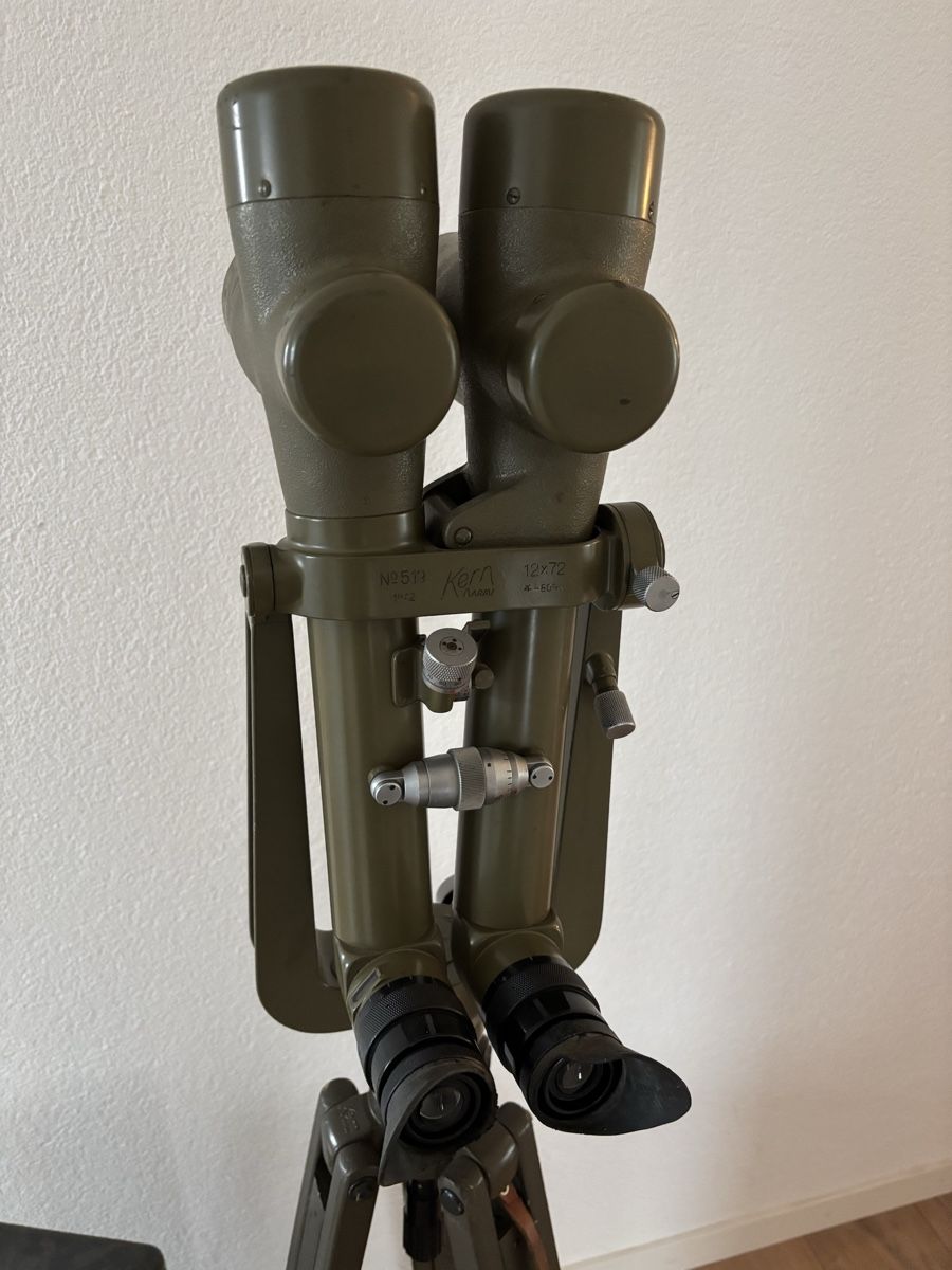 Schweizer Armee Binocoli: Scherenfernrohr Kern Aarau 1942 12x72 – Difettoso da Neuenhof venduto da redballexpress 3
