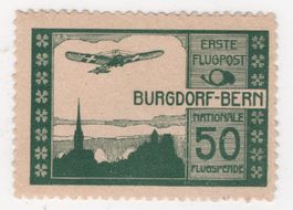 Flugpost Vorläufer BURGDORF postfrisch und fehlerfrei, RAR!