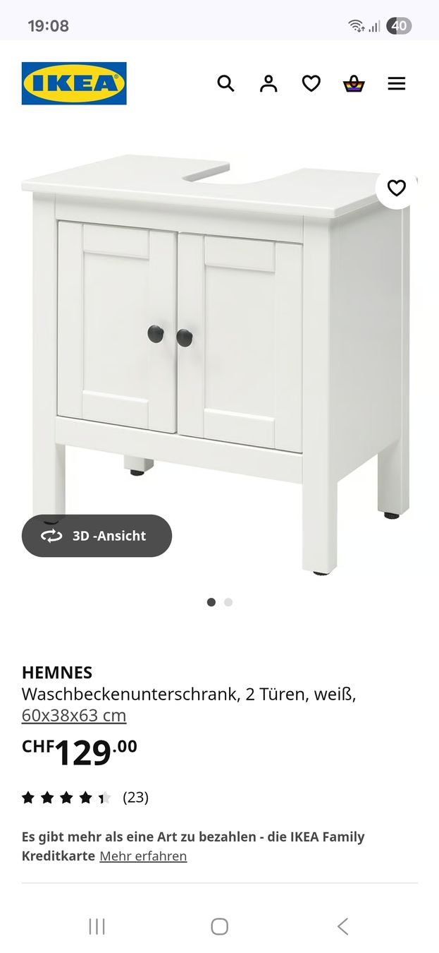 Ikea Mobili per bagno: Lavaboschrank – Usato da Heiden venduto da Cherry16995